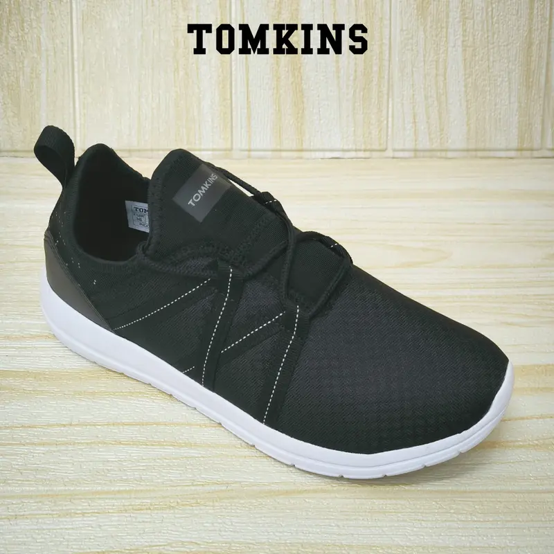 TOMKINS Arcadian Alpha - Black White Sepatu Sekolah Wanita 0