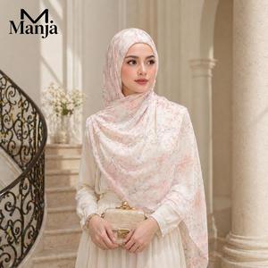 【Ready Stock MY】Marble Ink Printed Tudung Cotton Shawl Soft Muslimah Hijab Elegant Long Scarf