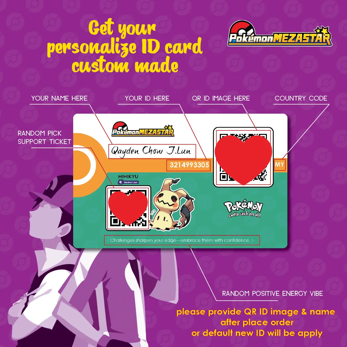 MEZASTAR | 2nd Gen-One-Piece | Custom Trainer ID PVC CARD | Pokemon | 100%  Scan! | High Quality - TikTok Shop Malaysia