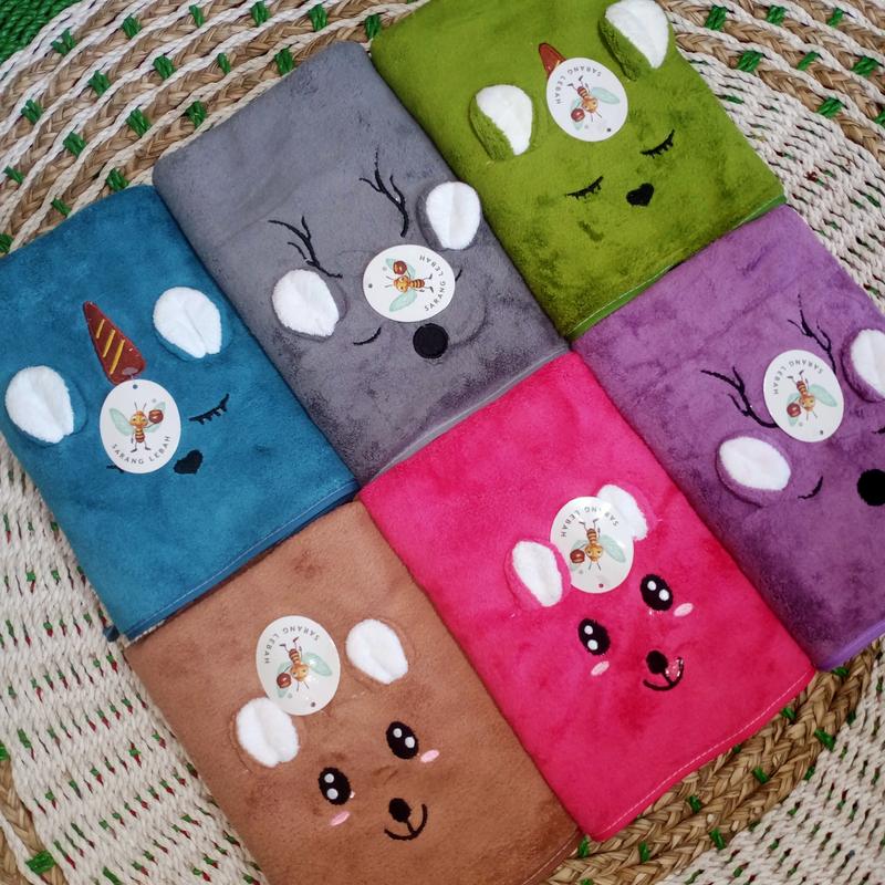 Handuk Mandi bayi Microfiber 50x100 cm Kuping Timbul | Handuk Anak | Premium Souvenir Anak-Anak 3