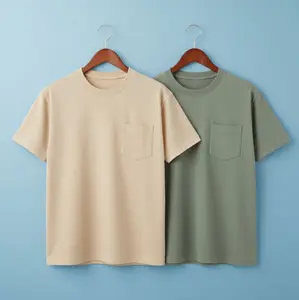 BENANGKU STORE [PAKET HEMAT] 2 Pcs Kaos Pocket Saku Pria Semi Katun Premium 24s Lembut Pilih Warna 50 Ribu