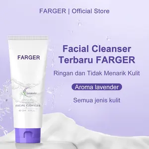 【BPOM】FARGER Pembersih Wajah Lavender, ringan dan tidak menyebabkan iritasi/digunakan pagi dan malam/cocok untuk semua jenis kulit/pembersih 1 PCS Cleansing Mousse