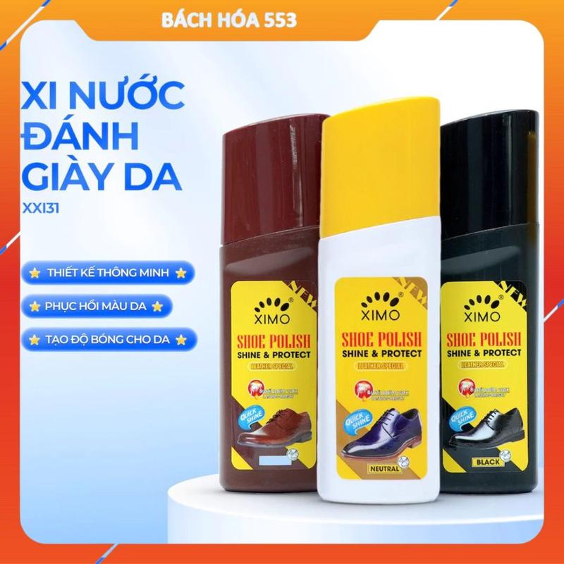 Chai Xi Nước Đánh Giày Da Bổ Sung Màu Và Độ Bóng Ximo Polish 75ML