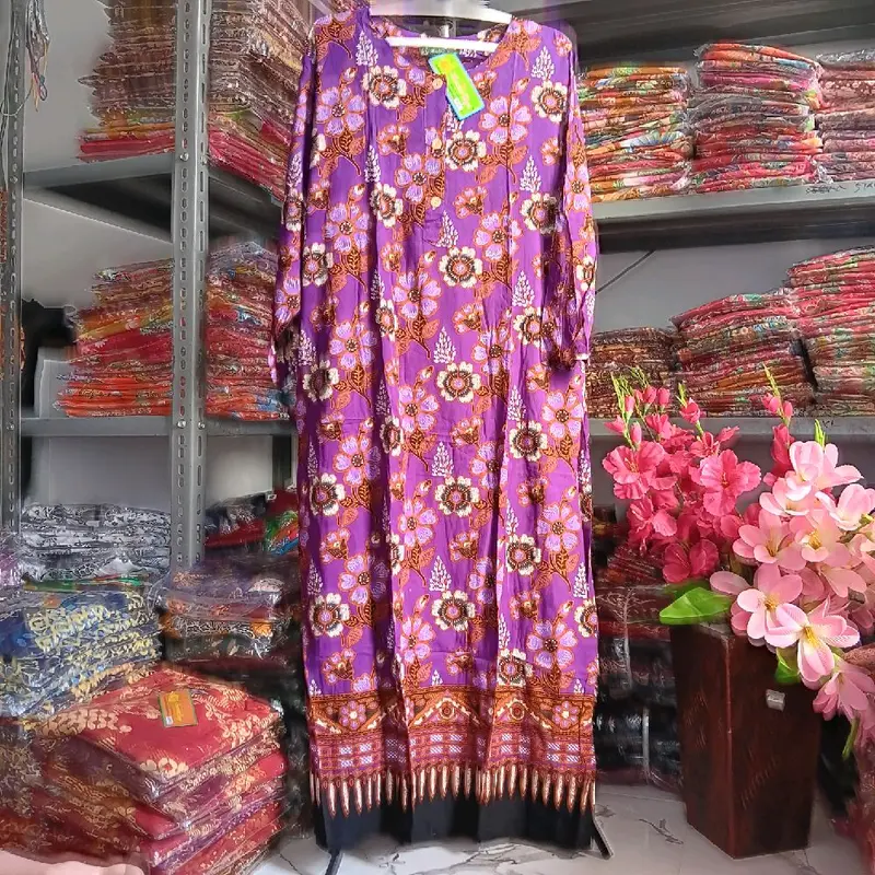 DASTER LONGDRES LD 110cm KENCANA UNGU LABEL HIJAU LENGAN PANJANG 3