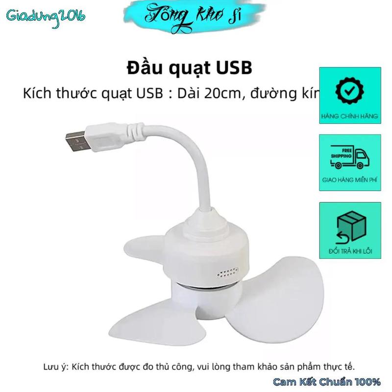 Quạt USB Cầm Dùng Trên ôtô máy tính laptop pin dự phòng Ngoài Trời Và Du Lịch…