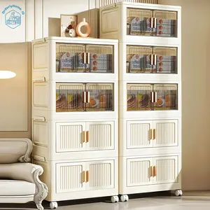 【COD】Lemari pakaian Rak susun serbaguna Lemari Plastik Susun Besar Lemari Lipat Anak & Bayi Rak Baju Multifungsi dapur box