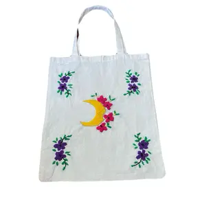 TOTE BAG FLORA SKANSA CANVAS - MOTIF BORDIR (LIMITED EDITION)