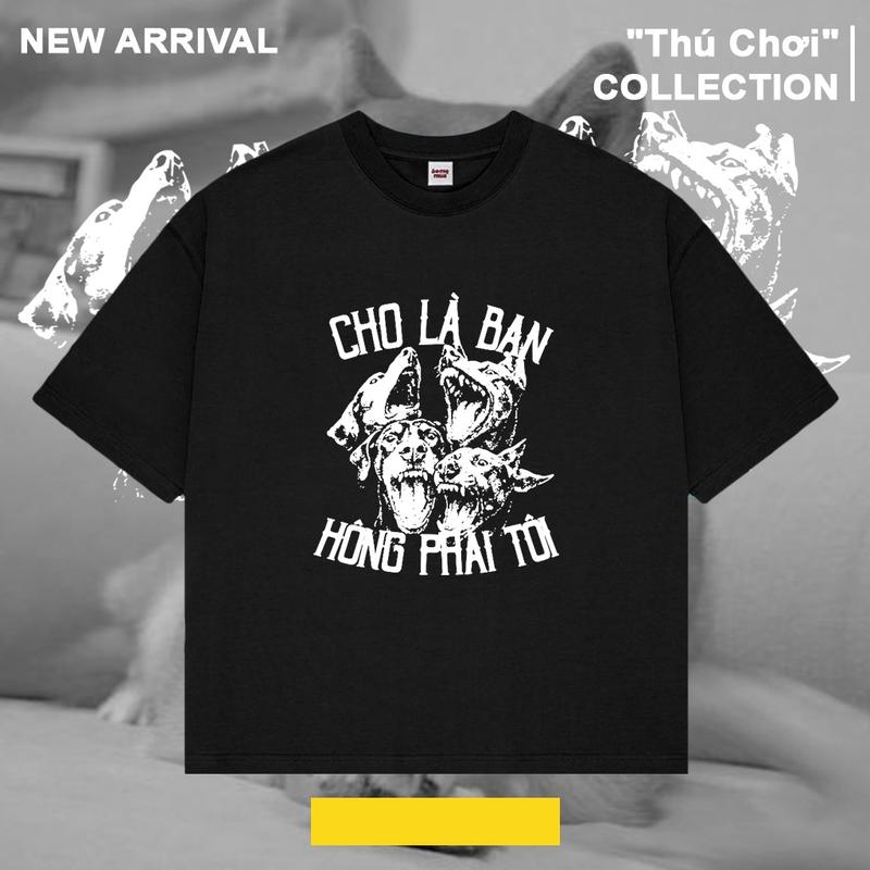 Áo Thun Chó Là Bạn Tay Lỡ Nam Nữ Cotton Unisex, Áo Phông Cổ Tròn Hài Hước Form Rộng Basic Oversize