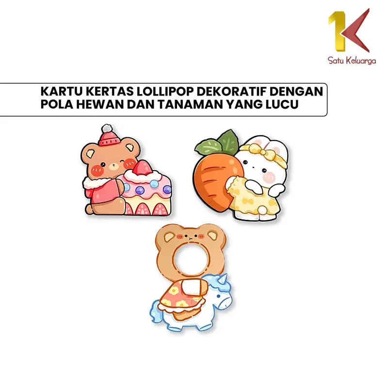 [COD] SK A93 Kartu Ucapan Permen Lolipop Card Motif Kartun Lucu 5