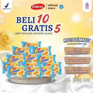 Roti Lembut Manis Creamy Rasa Susu dan Santan 20g*15pcs - Camilan Praktis & Lezat
