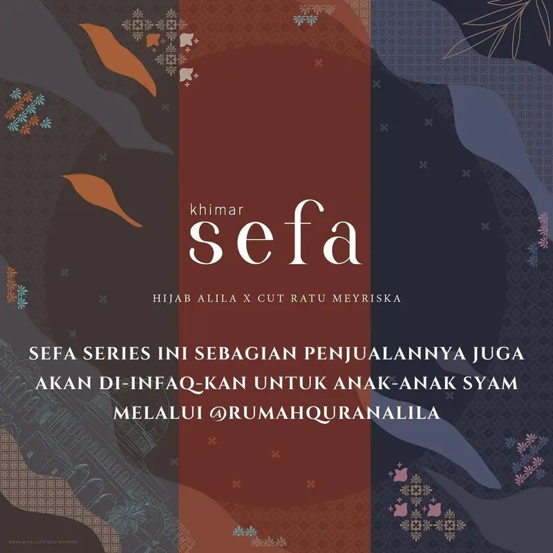 KHIMAR SEFA SERIES BEST SELLER HIJAB ALILA X CUT RATU MEYRISKA 1