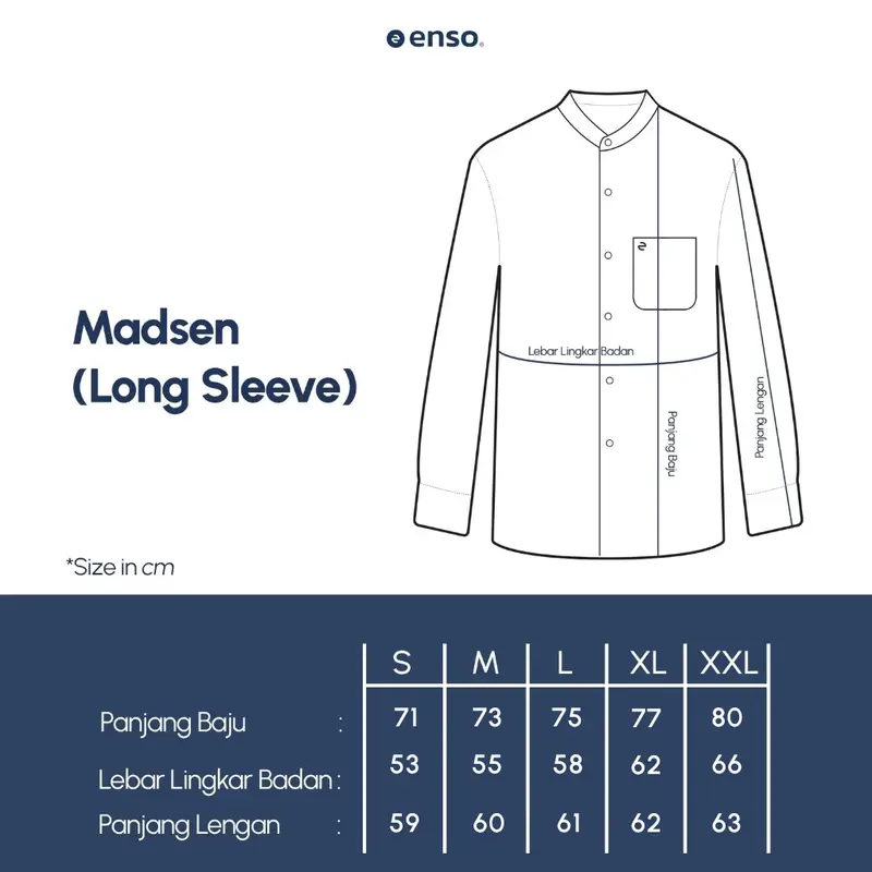 Enso Madsen Long Kemeja Tangan Panjang Reguler Fit Pria 7