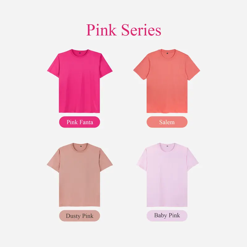 KAOS POLOS WANITA SOFT COTTON COMBED 30S KAOS LENGAN PENDEK ONECK REGULER FIT BASIC SHORT SLEEVE UNISEX T-SHIRT PINK SERIES 1