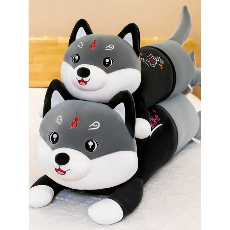Product Introduction of Bantal Guling Lying DOG HUSKI JUMBO 100cm Bahan Plush Premium Dolls Toys 21