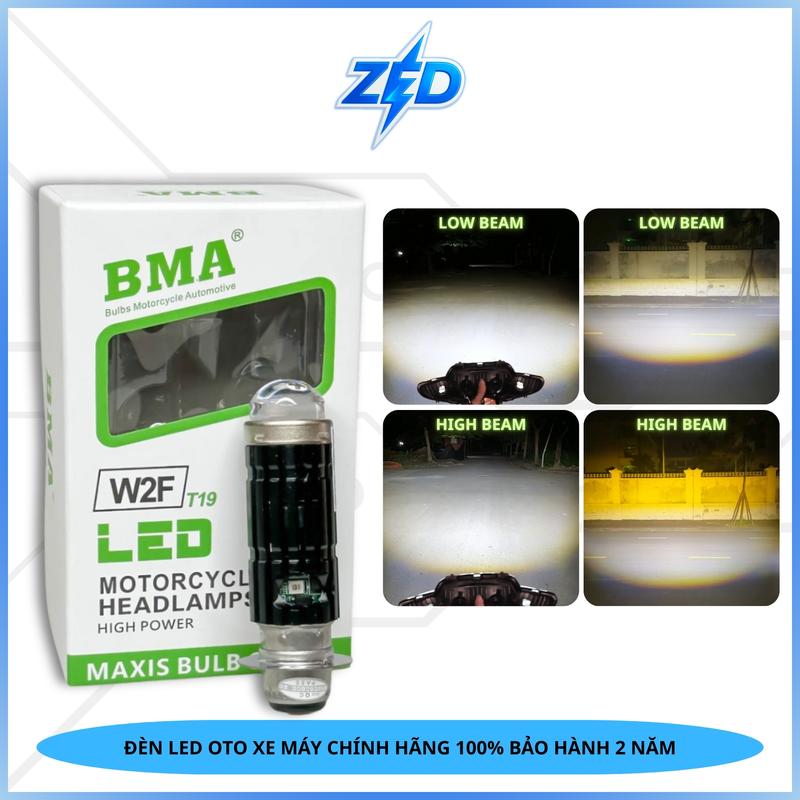  Hàng Chuẩn BMA  Đèn Pha LED Bi Cầu W2F - 30W Trợ Pha Laser Cos Trắng Pha Trắng Chân M5 Lắp Dream Wave Nhỏ Fu 1 Fu 2 Sirius ... - Bảo Hành 1 Năm 
