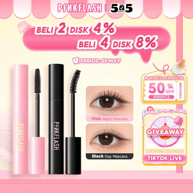 [Official] PINKFLASH #OhMyWink Eye Mackup Volumezing Maskara Tahan Air Thick Penebal Bulu Mata PFE08 black cairan