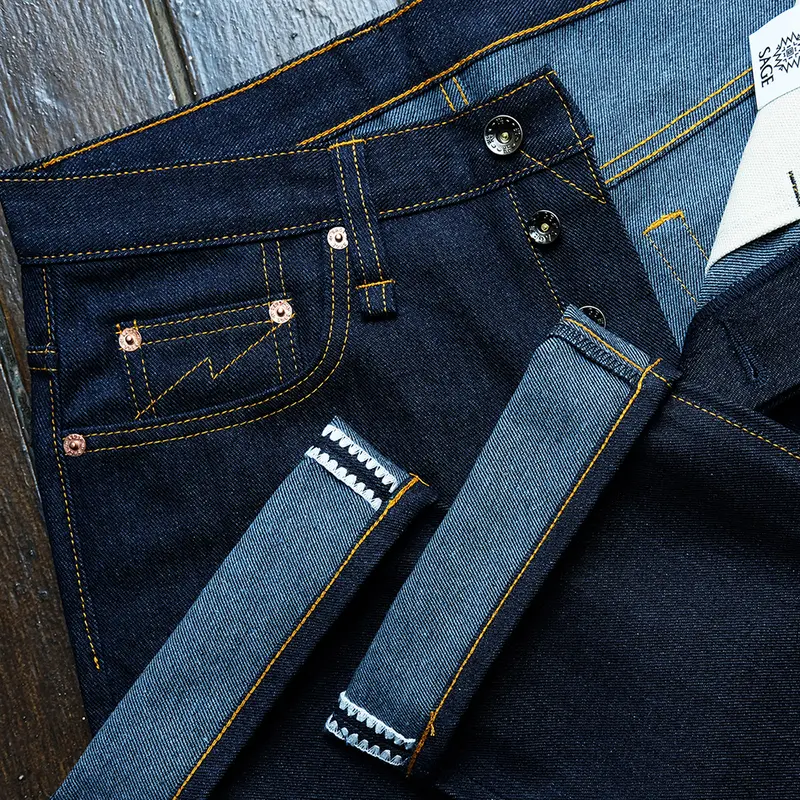 Sage Genesis Series : 15oz Indigo x Blue Ultimate Quality Projectile Loomed Denim 1