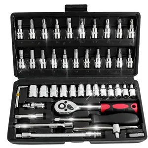Set Kunci Socket 1/4 Inch 46 Pcs Repair Tools CRV - 10028