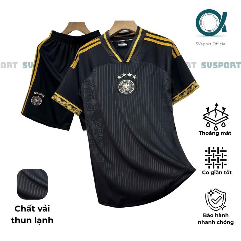 Bộ quần áo bóng đá đồ đá banh ĐỨC WC 2022 Logo thêu - Vải thun lạnh cao cấp