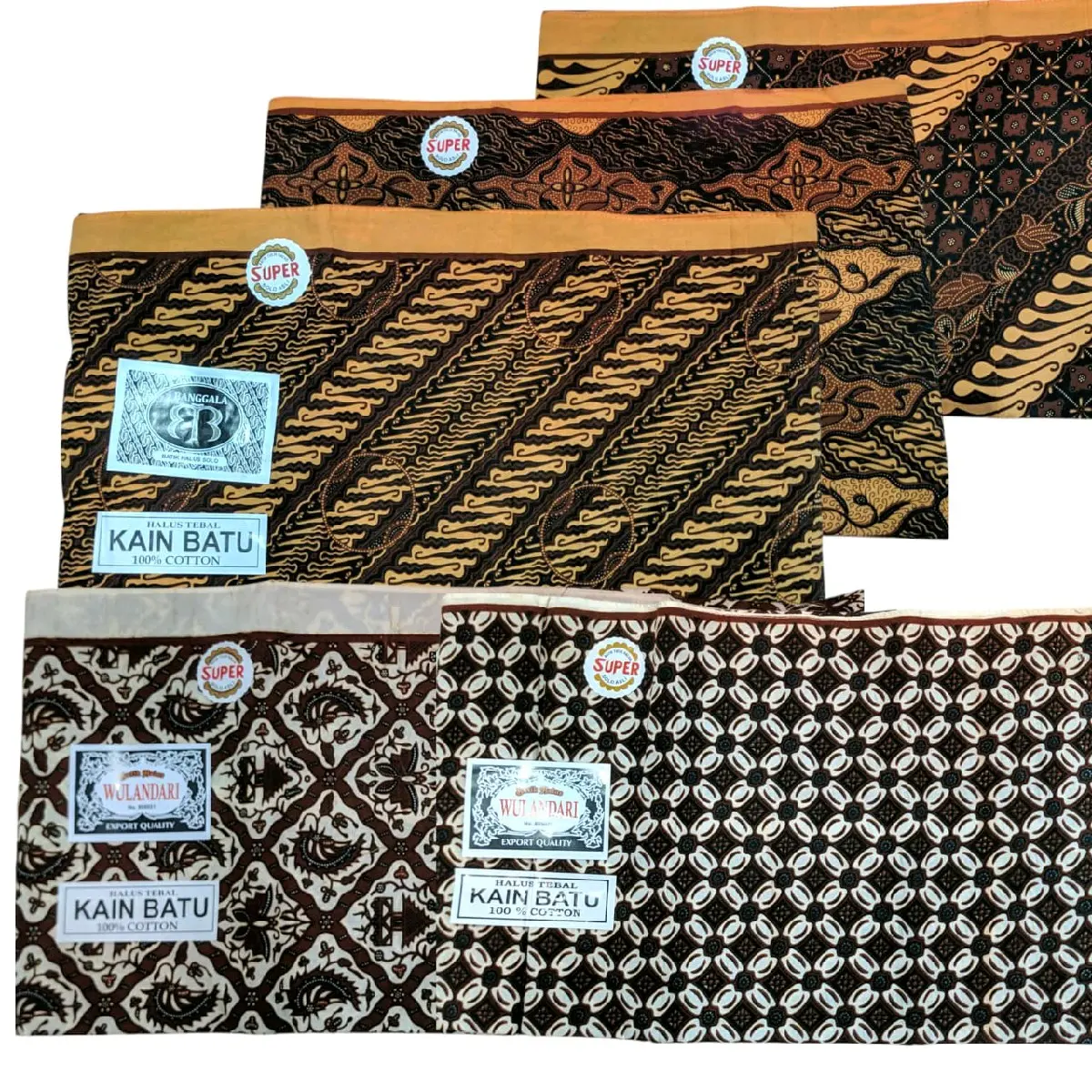 (my ibu) Paket Hemat Kain Jarik Panjang 5 Pcs Warna Random - Murah dan COD Tersedia - Batik