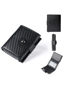 Cartera para hombre 2026, porta tarjetas con clip automático pop-up, metal aluminio con bloqueo RFID, diseño casual y sencillo, regalo perfecto para novio, para todas las estaciones