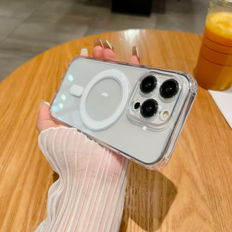Product Introduction of For iPhone 16 16pro 15 14 Plus 13 12 11 Pro Max X Xr Xs Max 7 8 Plus Shock Proof Magnetic Transparent Phone Case PC Hard Phone Case 3