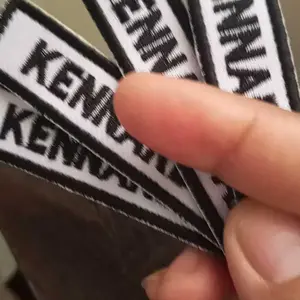 Bordir Nama Seragam Sekolah 1 HARI JADI Ukuran SD 1.8x8.5 cm & SMP 1.8x8.5 cm & SMA 2x9 cm Custom Warna Benang & Warna Dasar Bahan Hitam Putih Coklat Pramuka Kuning Merah dll