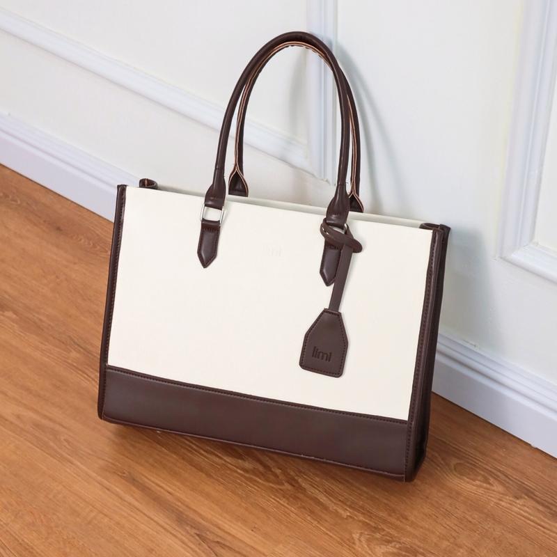 Size lớn vừa laptop Túi xách công sở 6 MÀU chữ nhật đựng laptop 15.6 inch A4 túi tote da size to văn phòng LISA Limi Bags