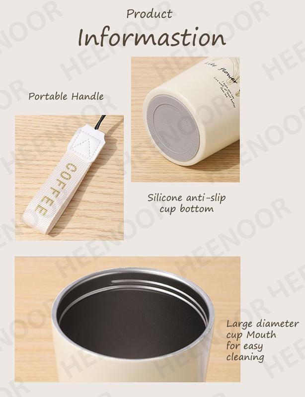 Heenoor Tumbler Termos Teh & Coffee Natal/X-Mas/Christmass/Pop Mart The Monsters Labubu Limited Edition Lily of the Valley Aesthetic Hot&Cold 550ML Stainless Steel SUS 316 | HN-2012/2038/8159/8157 9