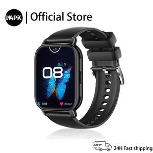 【Local&Cod】Smartwatch viral WAPIK P5S Skrin Sentuh Petak Besar 1.96 Inci Cangkerang Logam Premium Peranti Serbaguna Panggilan Bluetooth Pemantauan Kesihatan Jam Tangan Sukan IP67 waterproof Bluetooth 5.4 Wallpaper Boleh Ubah Suai Bateri Besar 270mAh