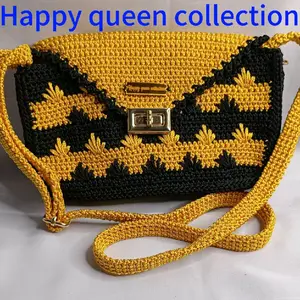TAS RAJUT HANDMADE {kuning_hitam}