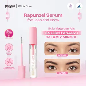 LashBoss Serum Bulu Mata Dan Alis Rapunzel Serum Lash and Brow Serum dengan kandungan Oil-Concentrated, Vitamin, Encapsulated Biotin Eyelash Membantu Menebalkan Bulu Mata