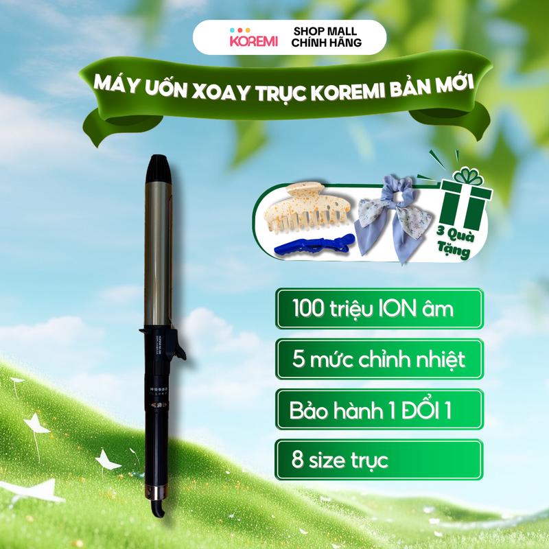 Máy uốn tóc xoay trục chuyên nghiệp Model Koremi BH 6 Tháng Women Nữ