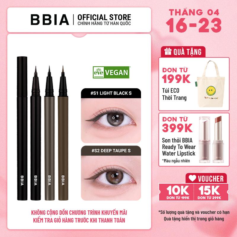 [BBIA] Kẻ mắt thuần chay BBIA Last Pen Eyeliner Slim 0.4g Mỹ Phẩm Trang Điểm Nữ Women Cosmetic