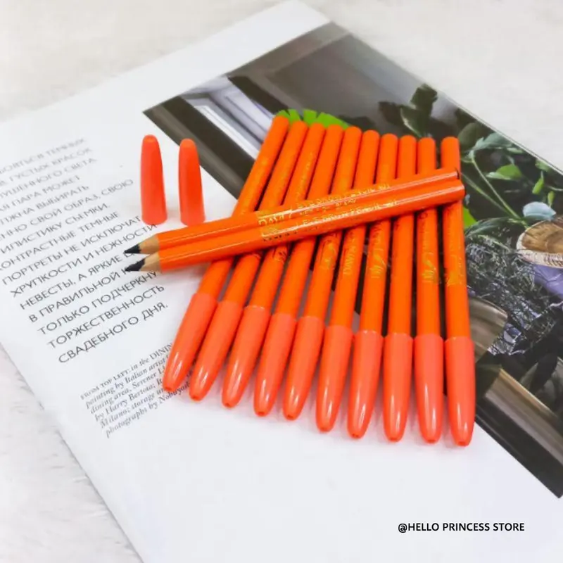 6 Pcs Pensil Alis DAVIS Hitam & Coklat BPOM / Pensil Alis Waterproof Anti Air dan Tahan Lama DAVIS Orange Murah / Drawing Eyebrow Pencil Viral 6 Pcs Pensil Alis Tahan Lama 24 Jam Kosmetik Wanita Makeup Alami 2