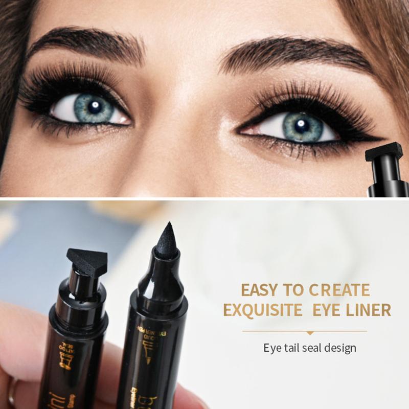 Product Introduction of 2 In 1 Double Headed Stamp Seal Eyeliner Pen Liquid Eyeliner Pencil Long Lasting Waterproof Quick Dry Natural Eye Makeup 9