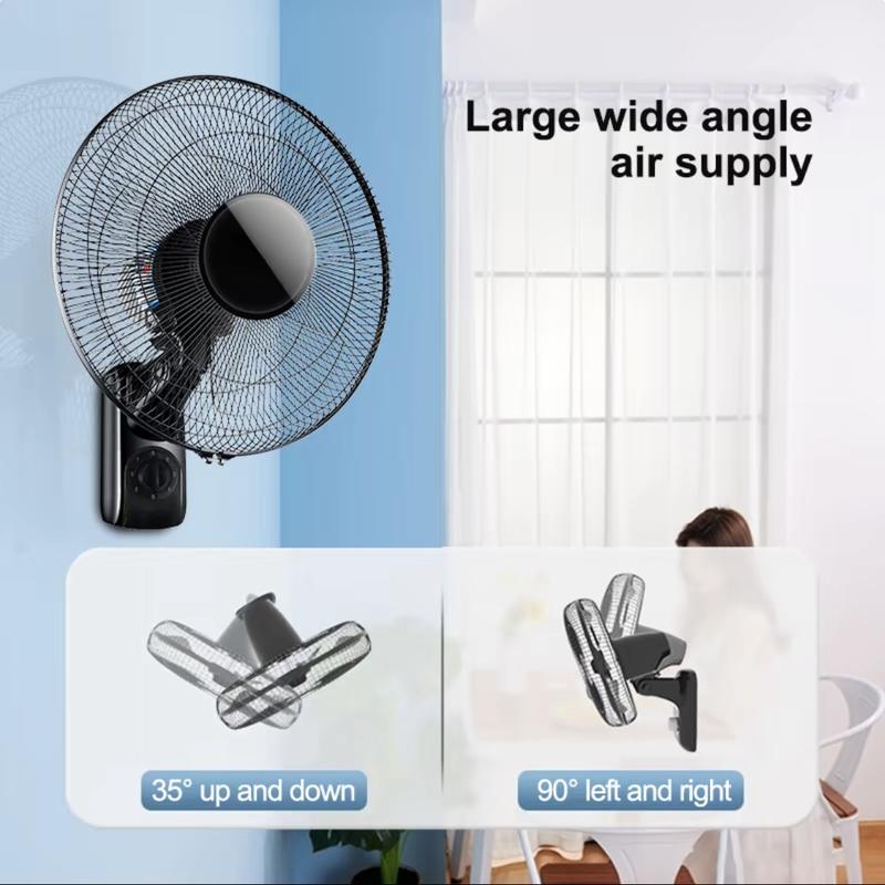 Product Introduction of 【Ready stock】kipas angin sejuk 16 Inch Wall Mounted Fan 3 Speed Manual ​​Household Electric Fan Remote Control kiaps dingding  kawalan jauh jenis eu tidak berkaitan kipas  angin 6