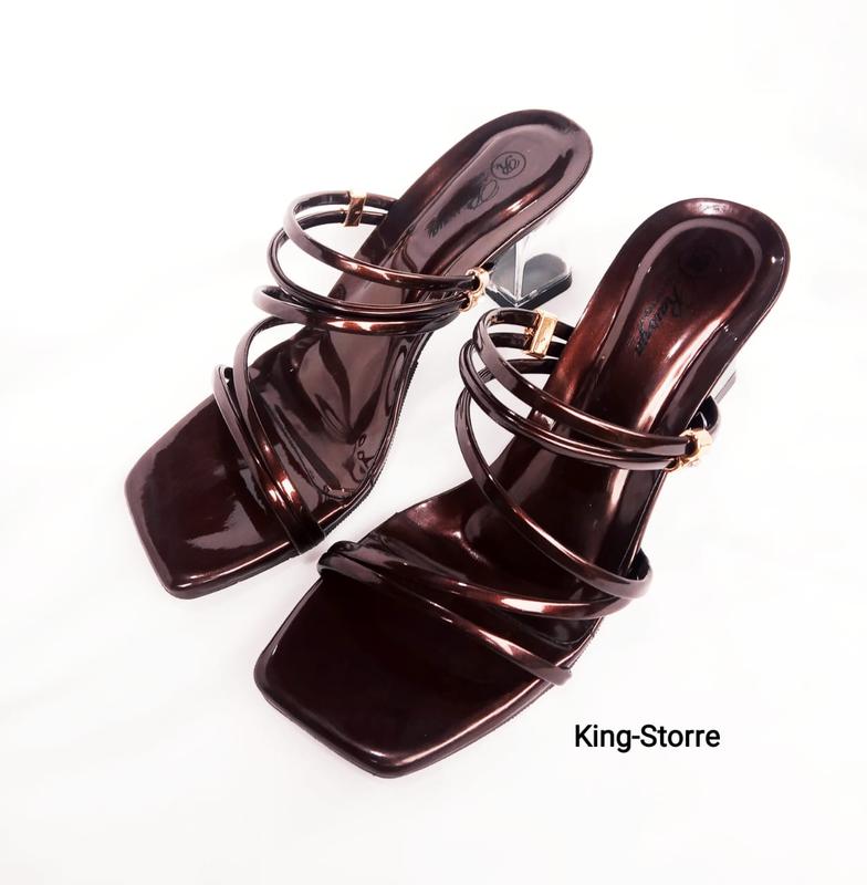 heels tali heels mewah elegan Sandal hell Wanita lamisha coklat mahugony terlaris/Sandal trandi masa kini/Sandal terpopuler Cewek Sendal 5