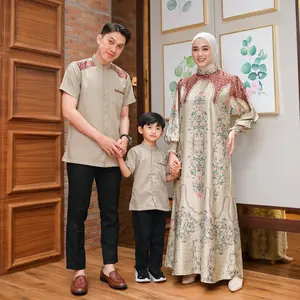 Pamungkas Collection Sarimbit Adiva & Adnan Gamis Bahan Mirabela Silk Kemeja Bahan Toyobo Sarimbit 2026 Best Seller Family Set