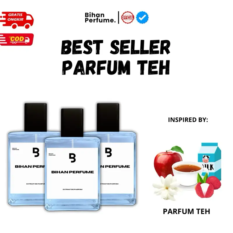 Best Seller Parfum Tea Series By Bihan Perfume - Extrait De Parfum Pria Wanita Cewek Woman Teh