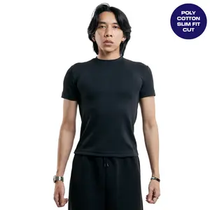 JORN - Tshirt Slimfit Airsm Hitam Kaos Slimfit Airism Hitam Polos Unisex
