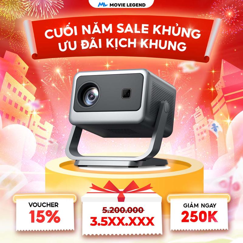    Mall     Tiệc Deal Xinh   Máy Chiếu Q10 Ultra Max - Máy Chiếu Movie Legend Full HD Hệ Điều Hành Android 12 Projector Bluetooth Kem Màn Hình 