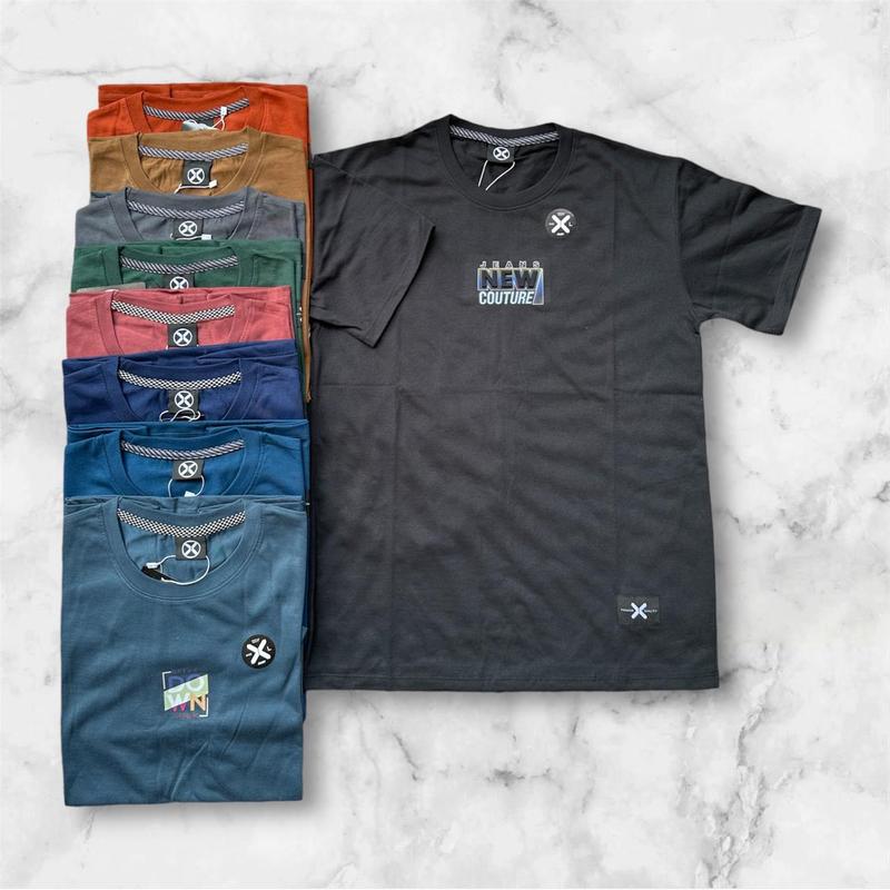 Paket 4 Pcs Kaos Distro Pria Semi Katun - Motif Retro, Korea, Simpel, Santai - Panjang,distro Cowok Keren atasan pria lengan Pendek Casual 2