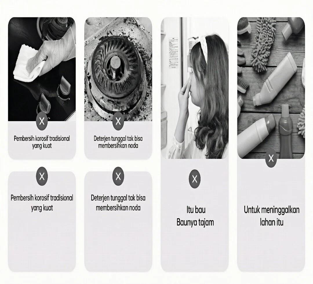 ZEE WON Pembersih Lemak Dapur Serbaguna 450ml - Semprot Lumer Bersih Tanpa Gosok Keras & Aman untuk Semua Permukaan