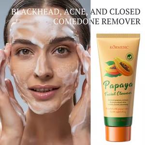 3 in 1 Set KORMESIC FDA Papaya Facial Cleanser for Exfoliating +Whitening Sunscreen60g+ Seaweed Repairing Sleeping Mask Whitening Repair Cream Luxe Care Gel Organix Cleanser Collagen Serum for Face Cleansing