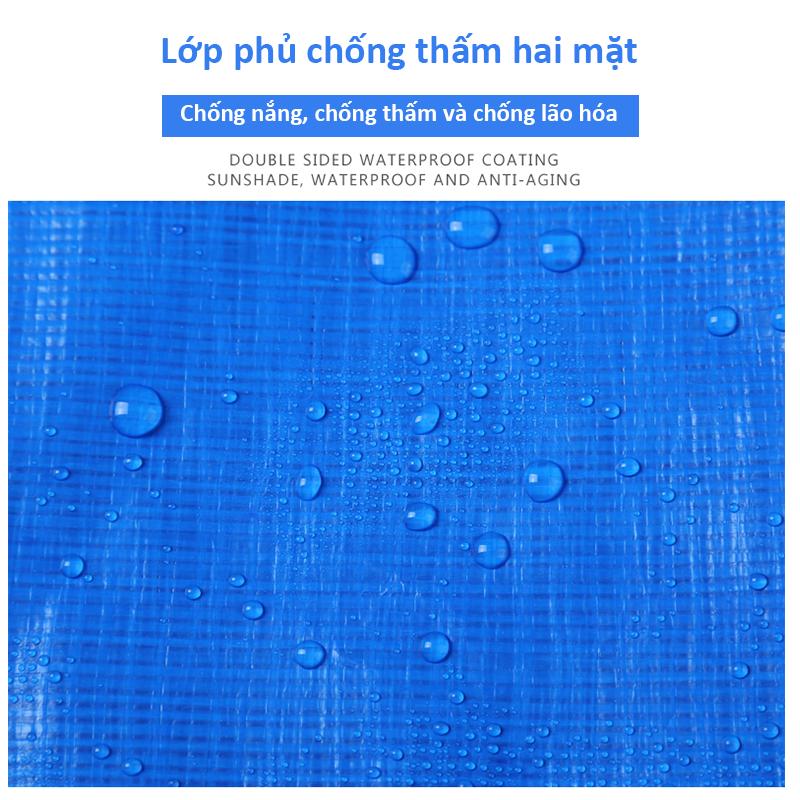 VWMA Bạt che nắng che mưa , bạt chải sàn , bạt xanh cam quy chuẩn  Quốc đã được ép viền đóng khoen góc 4