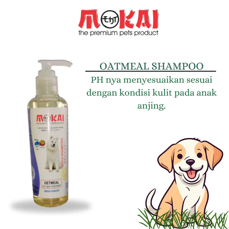 Mokai SHAMPOO Anjing / Dogs - KUALITAS TERBAIK  250 ML shampo kucing anti rontok dan bulu lebat kutu 1