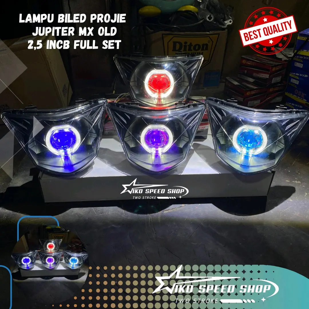 Lampu biled projie mini jupiter mx old 2,5 inch full set reflektor