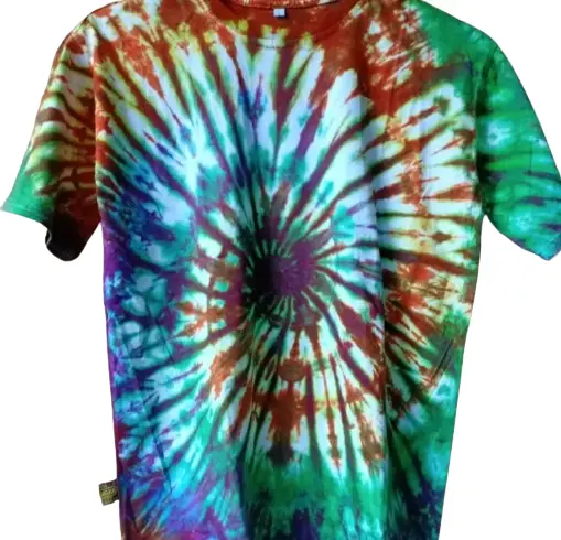 RIESCA Kaos Batik Tie Dye Pelangi Katun Unisex 3