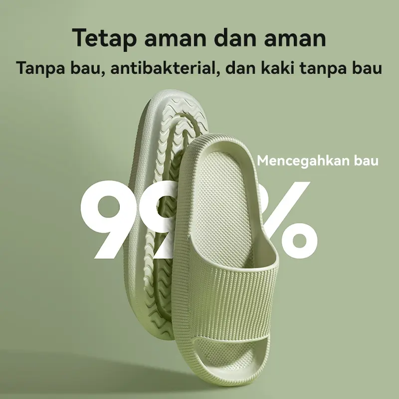 Sandal empuk Wanita Style Import Bahan EVA Anti Slip Sandal Rumah Sendal Kamar Mandi Cewek Elastis Empuk Soft Slipper Elastic 4